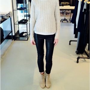 Rag & Bone Simone Black Leather Pants, Size 00 FREE SHIPPING